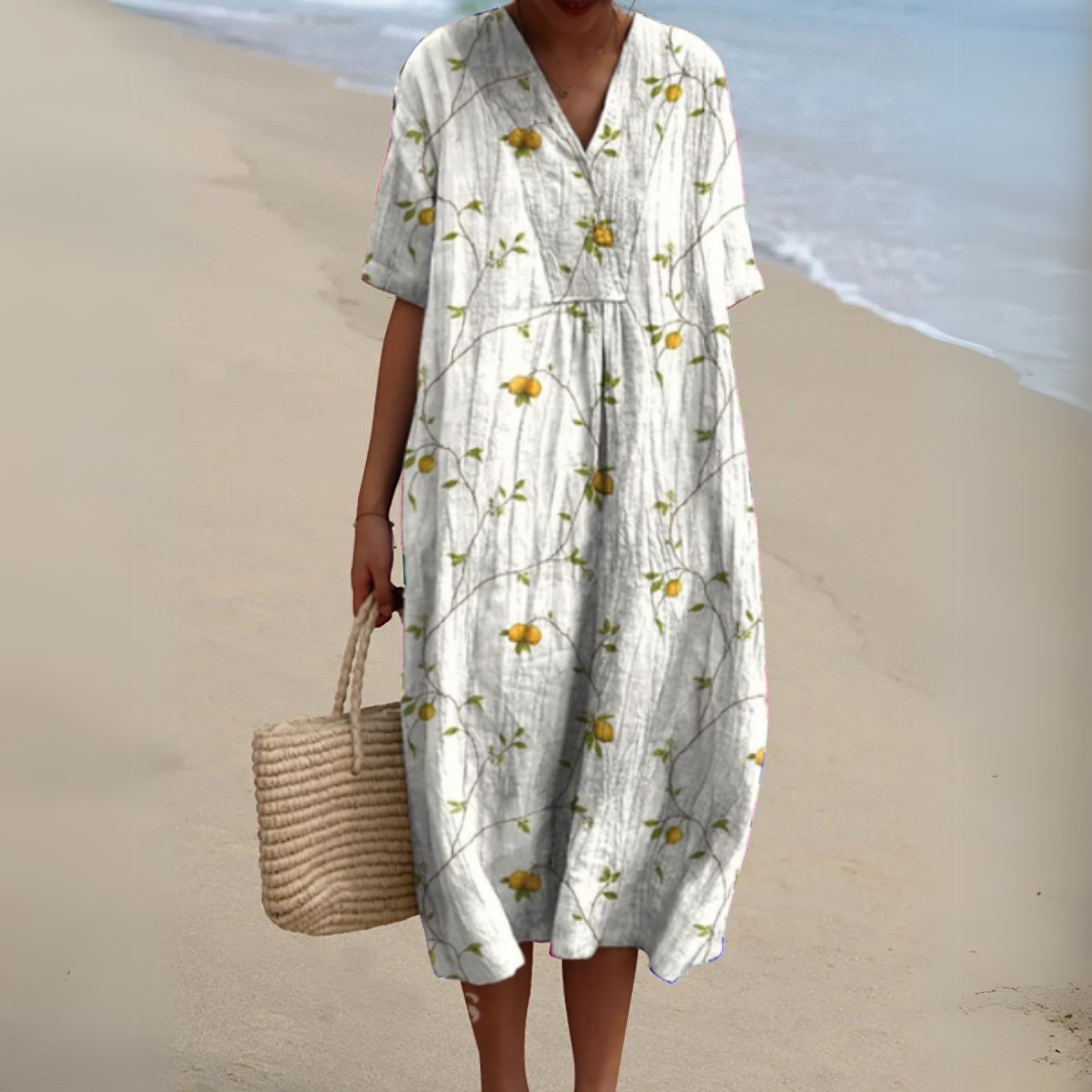 Nicole - Summer Dress with Flower Motif