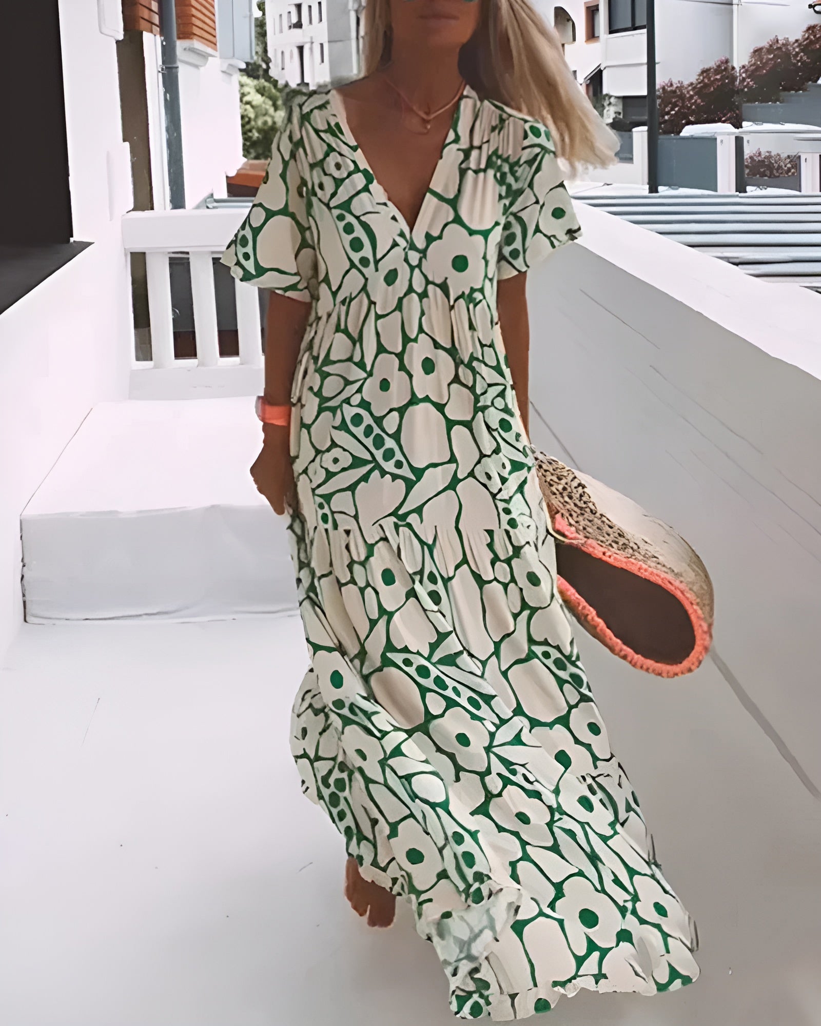 Christine | Long Pattern Dress