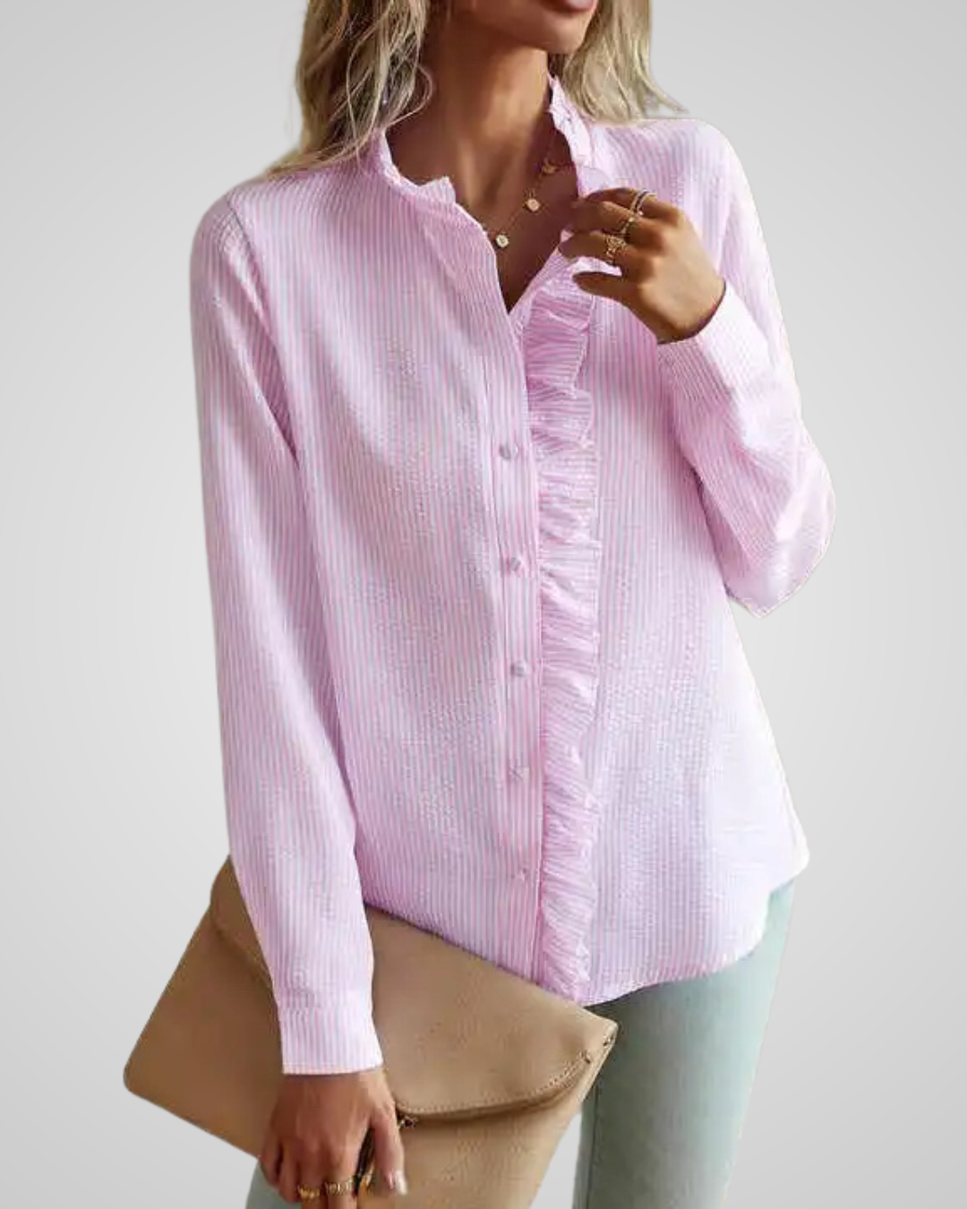 Audrey | Elegant Classic Ruffle Shirt