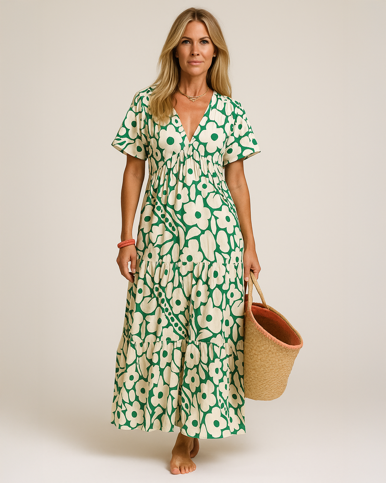 Christine | Long Pattern Dress