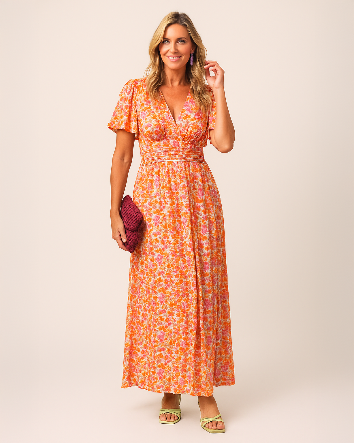 Laura | Classic V-Neck Dress