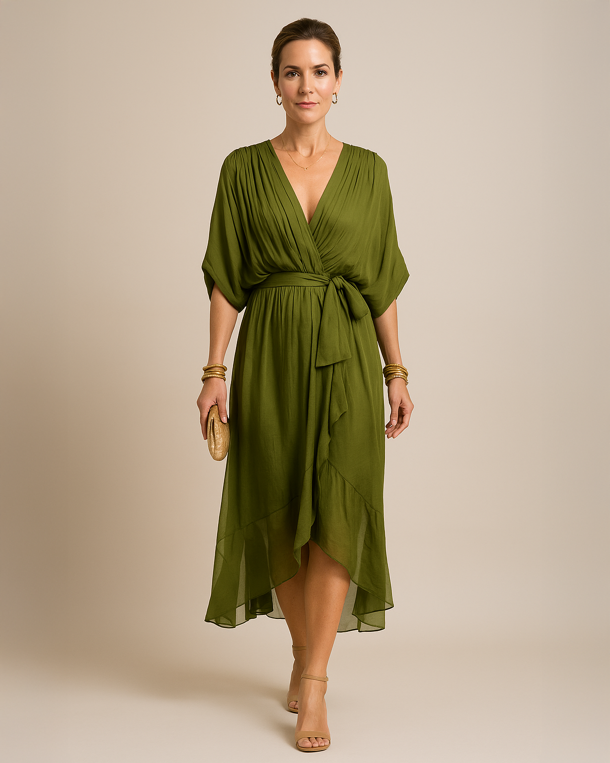 Ramilya - V-Neck Chiffon Dress