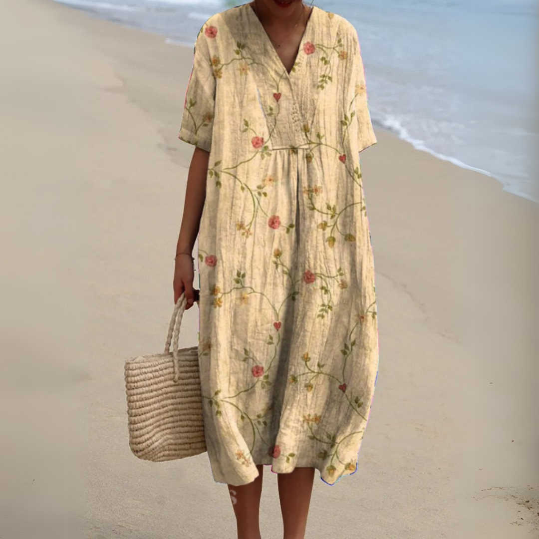 Nicole - Summer Dress with Flower Motif