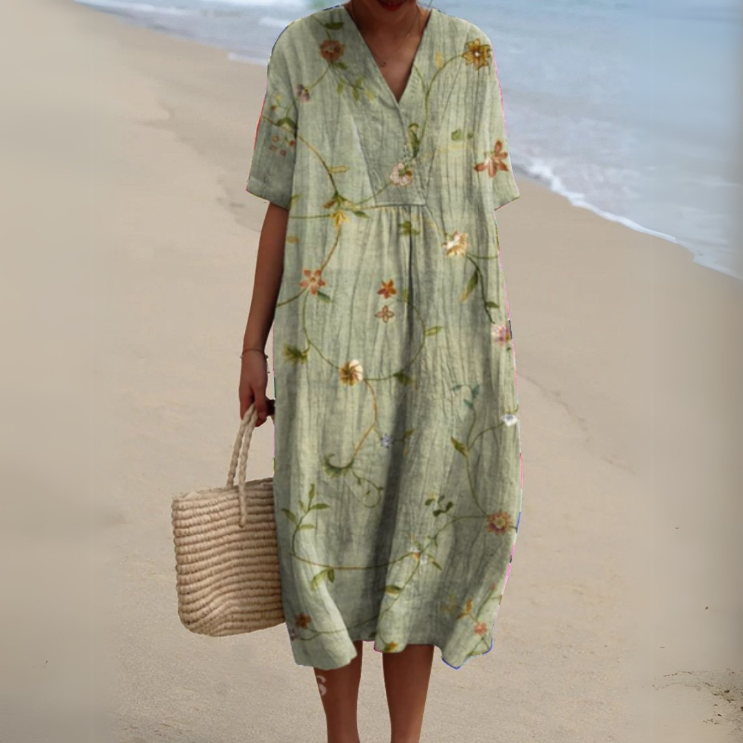 Nicole - Summer Dress with Flower Motif