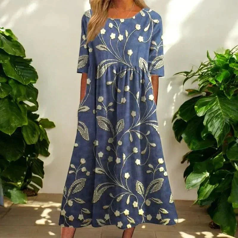 Lara - Chic Floral Midi Dress