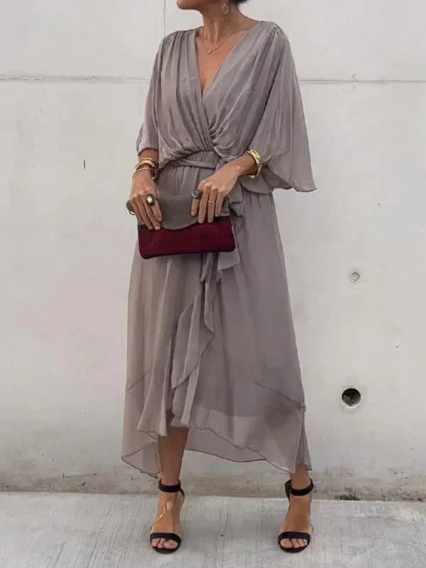 Monica – V-Neck Chiffon Dress