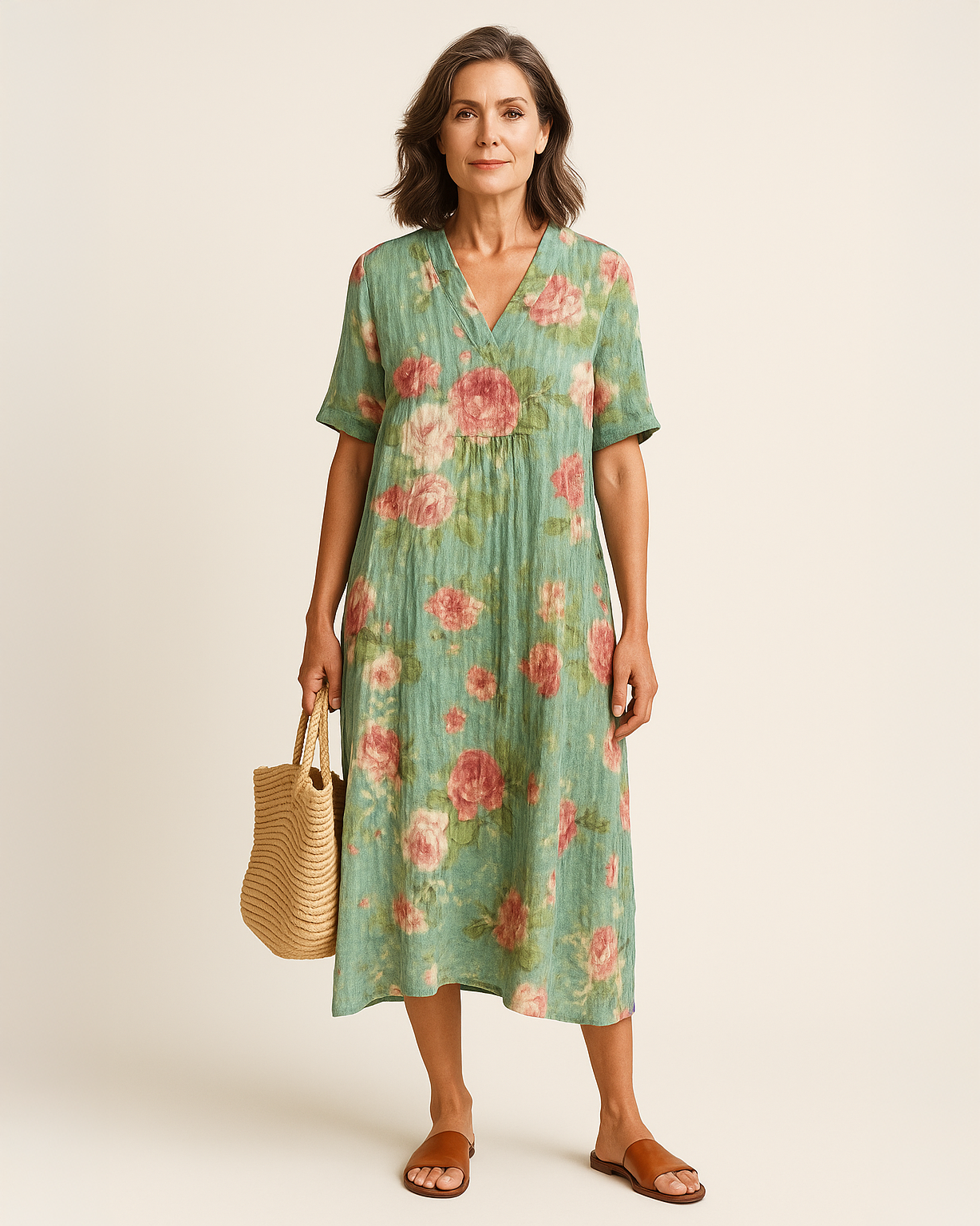 Nicole - Summer Dress with Flower Motif