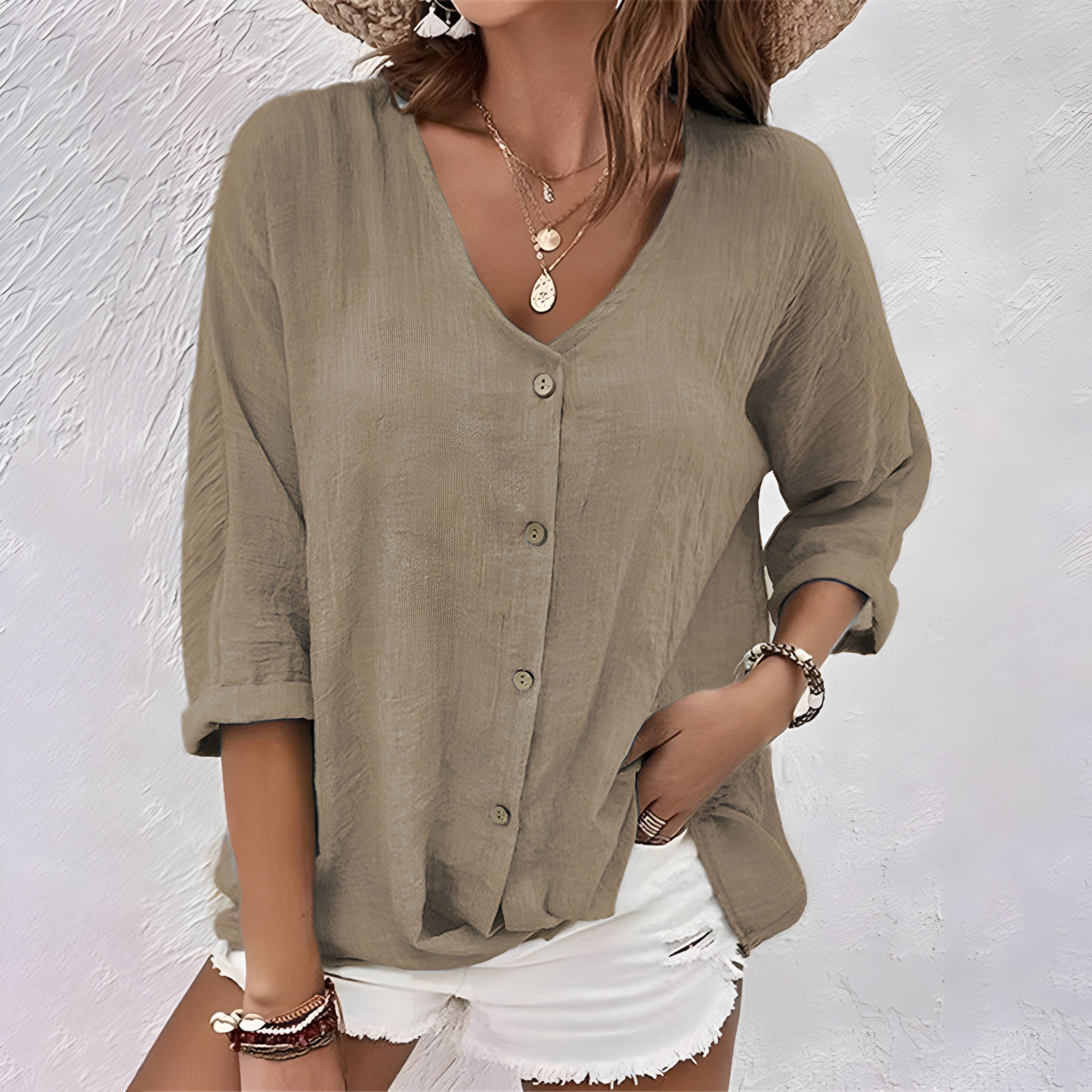 Marcia™ | Relaxed Button-Up Blouse